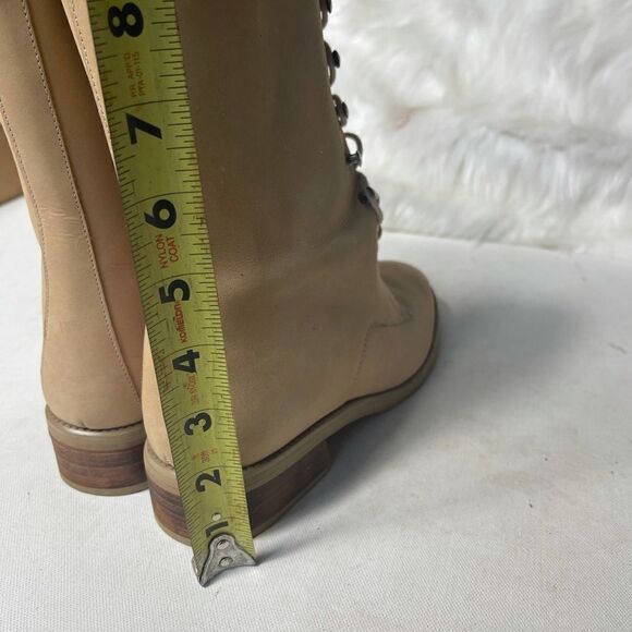 Flings leather suede camel Prairie lace up boots size 7 - Picture 5 of 10